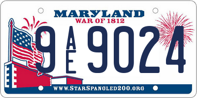 MD license plate 9AE9024