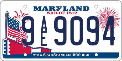 MD license plate 9AE9094