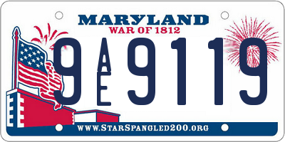 MD license plate 9AE9119