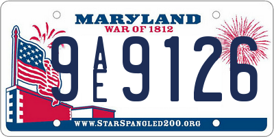 MD license plate 9AE9126