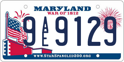MD license plate 9AE9129