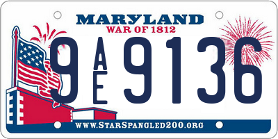 MD license plate 9AE9136