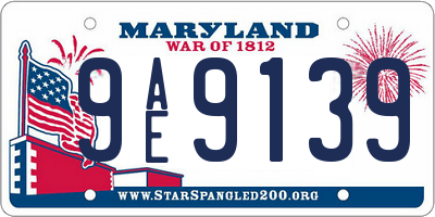 MD license plate 9AE9139