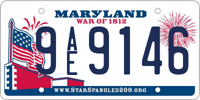 MD license plate 9AE9146