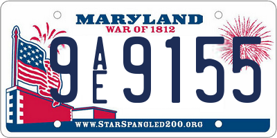 MD license plate 9AE9155
