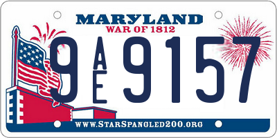 MD license plate 9AE9157