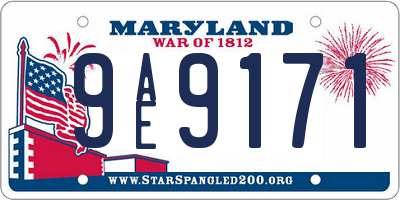 MD license plate 9AE9171