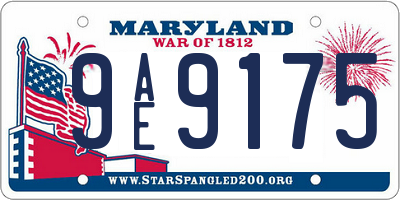 MD license plate 9AE9175