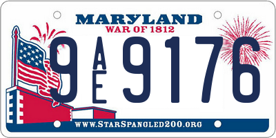 MD license plate 9AE9176