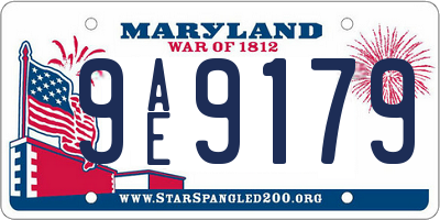 MD license plate 9AE9179