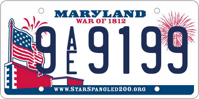 MD license plate 9AE9199
