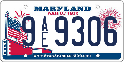MD license plate 9AE9306
