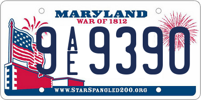 MD license plate 9AE9390