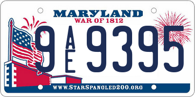 MD license plate 9AE9395