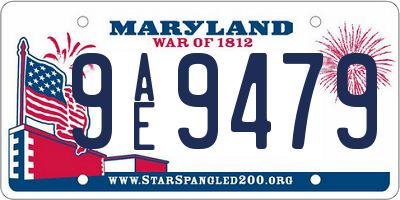 MD license plate 9AE9479