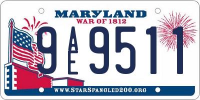 MD license plate 9AE9511
