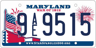 MD license plate 9AE9515