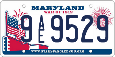 MD license plate 9AE9529