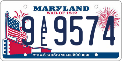 MD license plate 9AE9574