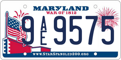 MD license plate 9AE9575