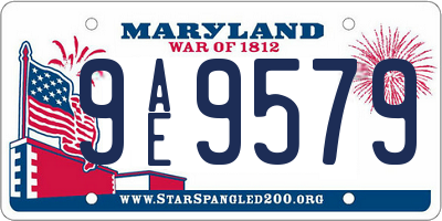 MD license plate 9AE9579