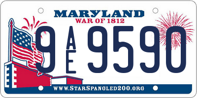 MD license plate 9AE9590