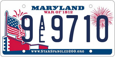 MD license plate 9AE9710