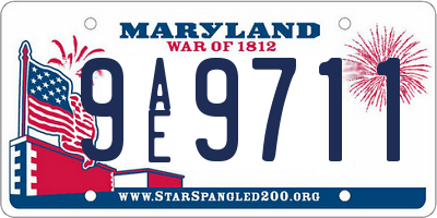 MD license plate 9AE9711