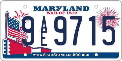 MD license plate 9AE9715