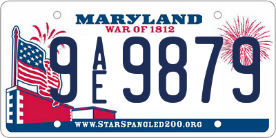 MD license plate 9AE9879