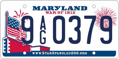 MD license plate 9AG0379