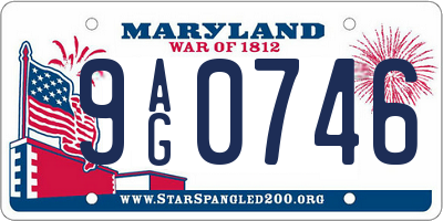 MD license plate 9AG0746