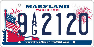 MD license plate 9AG2120