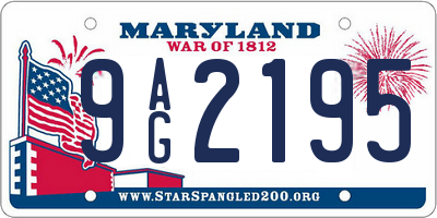 MD license plate 9AG2195