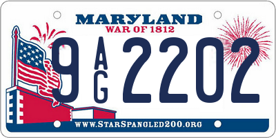 MD license plate 9AG2202