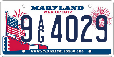 MD license plate 9AG4029