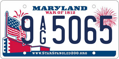 MD license plate 9AG5065