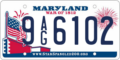 MD license plate 9AG6102