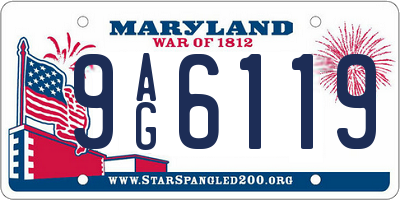MD license plate 9AG6119