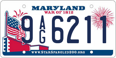 MD license plate 9AG6211