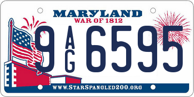 MD license plate 9AG6595