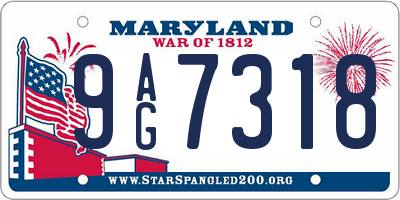 MD license plate 9AG7318