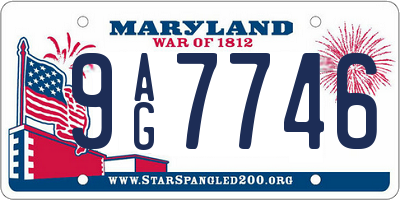 MD license plate 9AG7746