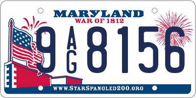 MD license plate 9AG8156