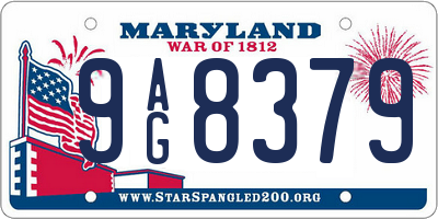MD license plate 9AG8379