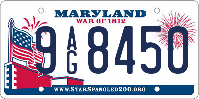 MD license plate 9AG8450