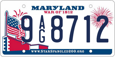 MD license plate 9AG8712