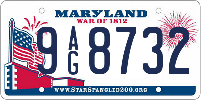MD license plate 9AG8732