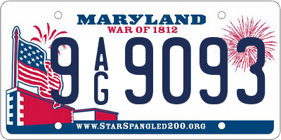 MD license plate 9AG9093