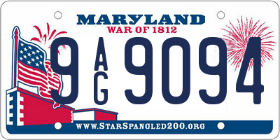 MD license plate 9AG9094